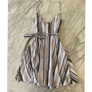 Forever 21 Striped Tie-Waist Dress - Size Medium